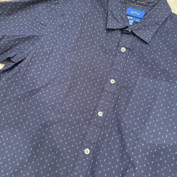 Men’s blue and white button down SLIM FIT shirts with patterns - Picture 9 of 11